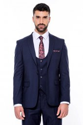 Desensiz Slim Fit Lacivert Erkek Takım Elbise - 9