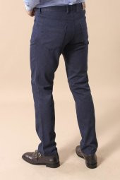 Dar Kesim 5 Cepli Lacivert Erkek Pantolon - 3