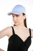 Kadın Düz Renk Şapka Açık Mavi  Bej Tek Ebat thumbnail 9