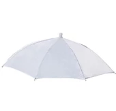 Çocuk Kafa Şemsiyesi Güneş Koruyucu Şemsiye Plaj Ve Doğada  Beyaz - 2