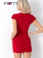 Miorre Dekolteli Süper Mini Elbise - 8