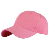 Pembe Basic Unisex  Spor Düz  Şapka Kep  Pembe Standart - 4