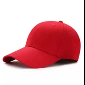 Pembe Basic Unisex  Spor Düz  Şapka Kep  Gri Tek Ebat - 11
