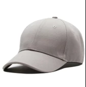Pembe Basic Unisex  Spor Düz  Şapka Kep  Gri Tek Ebat - 3