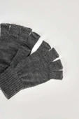 Antrasit Unisex Triko Kesik Eldiven  Kahverengi Tek Ebat - 3