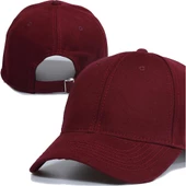 Unisex Gri Ayarlanabilir Şapka  Bordu Tek Ebat thumbnail 3