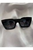 Cat Eye Kristal Şeffaf Kadın Güneş Gözlüğü  Mavi Cam  Siyah Tek Ebat thumbnail 2