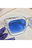 Cat Eye Kristal Şeffaf Kadın Güneş Gözlüğü  Mavi Cam  Siyah Tek Ebat thumbnail 8
