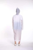 Unisex Mor Yağmurluk  Beyaz Tek Ebat - 2