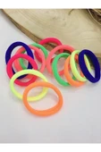 Fosfor Renkli Lastik Toka 12 Adet  Karışık Tek Ebat - 5