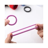 Fosfor Renkli Lastik Toka 12 Adet  Siyah Tek Ebat - 7