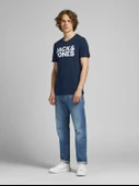 JACK JONES Yazılı Erkek Bisiklet Yaka Tişört 12151955 - 2