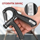 Sertlik Ayarlanabilir 5-60kg Direnç Sayaçlı El Egzersiz Yayı Kırmızı  Gri - 6