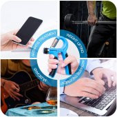 Sertlik Ayarlanabilir 5-60kg Direnç Sayaçlı El Egzersiz Yayı Kırmızı Mavi - 5