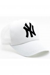 Fileli New York Yankees Nakışlı Şapka Kırmızıı Siyah Ny Şapka  Beyaz Standart - 2