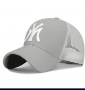 Fileli New York Yankees Nakışlı Şapka Gri Ny Şapka - 1