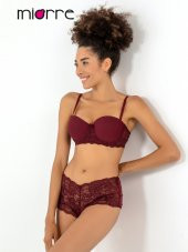 Push-Up Dolgulu Dantel Detaylı Straplez Sütyen Takım thumbnail 2