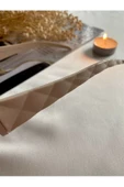 Vintage Model Baklava Desen Detaylı Füme Unisex Güneş Gözlüğü  Krem Tek Ebat - 4