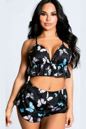 Lacivert Pembe Desenli Erotik Kostüm thumbnail 6
