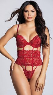 Siyah Lacivert Kırmızı Mor Erotik Kostüm - 1