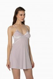 Kadın Kadife Saten Gecelik & Sabahlık Takım thumbnail 7