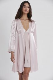 Kadın Kadife Saten Gecelik & Sabahlık Takım thumbnail 9