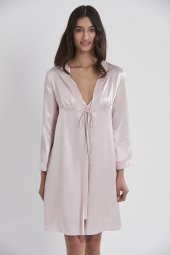 Kadın Kadife Saten Gecelik & Sabahlık Takım thumbnail 10