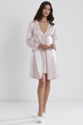 Kadın Kadife Saten Gecelik & Sabahlık Takım thumbnail 11