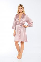 İpek Saten Vizon Sabahlık thumbnail 2