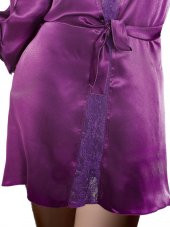 Bayan Dantelli Saten Sabahlık thumbnail 4