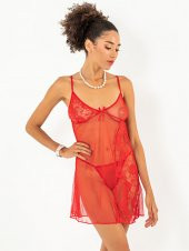 Dantel Detaylı 2li Kısa Gecelik Takımı thumbnail 2