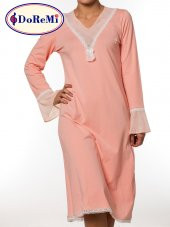 Uzun Kollu Penye Gecelik thumbnail 3