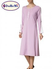 Uzun Kollu Penye Gecelik thumbnail 1