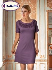 Kısa Kollu Güpürlü Gecelik thumbnail 5