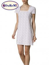 Kısa Kollu Desenli Gecelik thumbnail 5