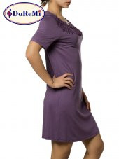 Kısa Kollu Güpürlü Gecelik thumbnail 1