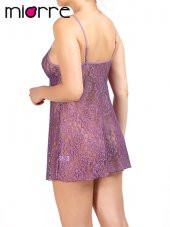 Göğsü Biye Detaylı Dantel Gecelik thumbnail 2