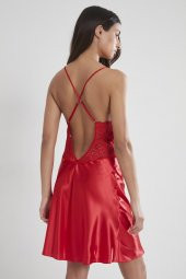 pierre cardin Kadın Saten Dantelli Gecelik thumbnail 2