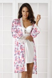 pierre cardin Saten Emprime Gecelik Ve Sabahlık Takım thumbnail 2