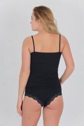 Dantelli Kadın Atlet Külot Takım Siyah thumbnail 1