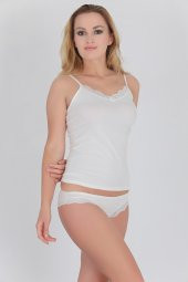 Dantelli Kadın Atlet Külot Takım Ekru thumbnail 2