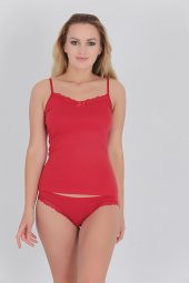 Dantelli Kadın Atlet Külot Takım Kırmızı thumbnail 2