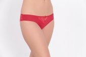 Ön ve Arka Dantelli Düşük Bel Slim Külot Kırmızı thumbnail 1