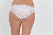 Ön ve Arkası Dantelli Düşük Bel Slim Külot Beyaz - 3