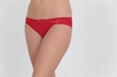 Arkası Full Dantelli Düşük Bel Slim Külot Kırmızı - 1