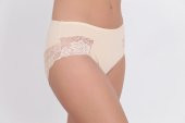 Önü ve Arkası Dantel Detaylı Günlük Kadın Külot Ten thumbnail 1