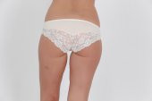 Ön ve Arka Dantelli Düşük Bel Slim Külot Ekru thumbnail 3
