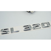 SL 320 Bagaj Krom Metal 3M 3D Yazı Logo - 3