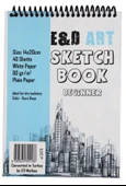 E&D Art Sketch Book Beginner 14x20cm 40yp 80gr Eskiz Çizim Defteri Üstten Spiralli / ed.52976 thumbnail 1