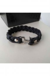 Unisex Örgü Deri Bileklik - 1